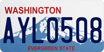 WA license plate AYL0508