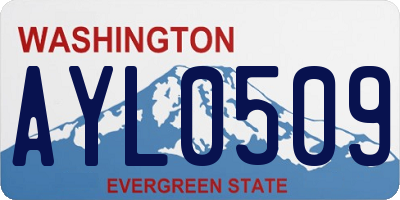 WA license plate AYL0509