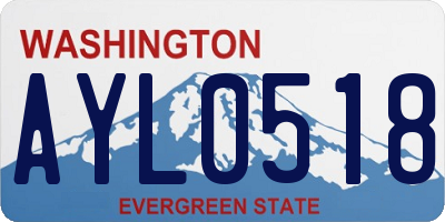 WA license plate AYL0518