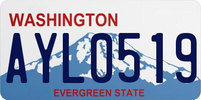 WA license plate AYL0519