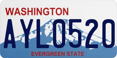 WA license plate AYL0520