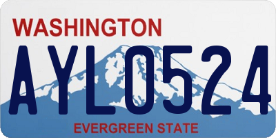 WA license plate AYL0524