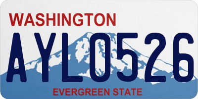 WA license plate AYL0526