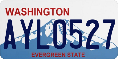 WA license plate AYL0527