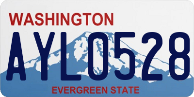 WA license plate AYL0528