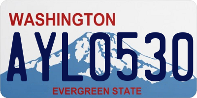 WA license plate AYL0530