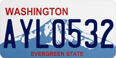 WA license plate AYL0532