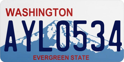 WA license plate AYL0534