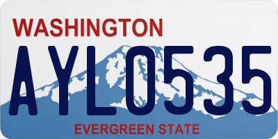 WA license plate AYL0535