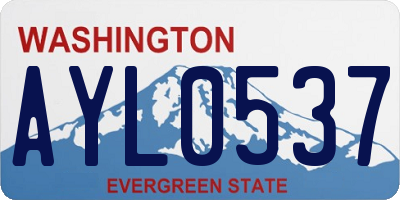 WA license plate AYL0537