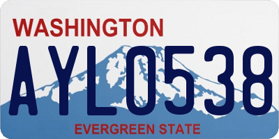 WA license plate AYL0538