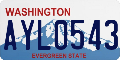 WA license plate AYL0543