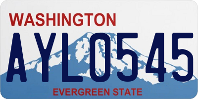 WA license plate AYL0545