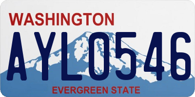WA license plate AYL0546