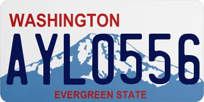 WA license plate AYL0556