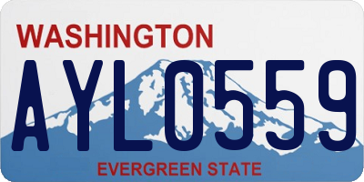 WA license plate AYL0559