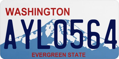 WA license plate AYL0564