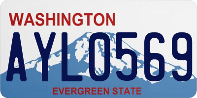 WA license plate AYL0569