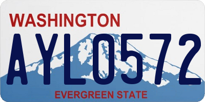 WA license plate AYL0572
