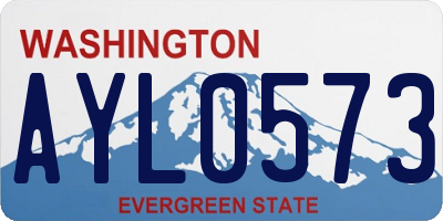 WA license plate AYL0573