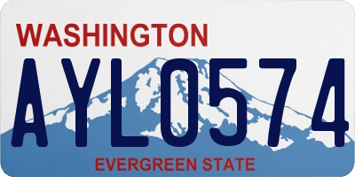 WA license plate AYL0574