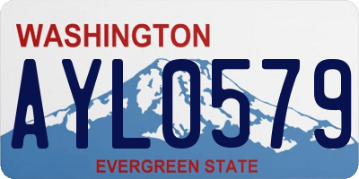 WA license plate AYL0579