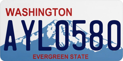 WA license plate AYL0580