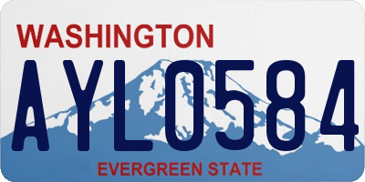 WA license plate AYL0584
