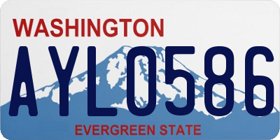 WA license plate AYL0586