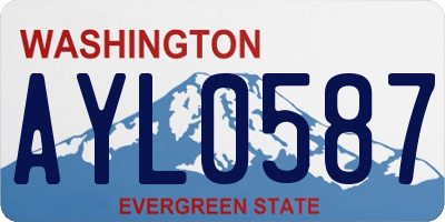 WA license plate AYL0587