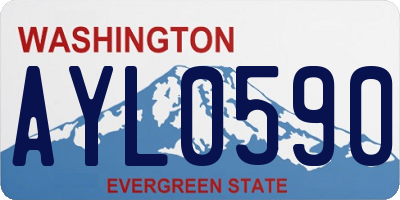 WA license plate AYL0590