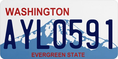 WA license plate AYL0591