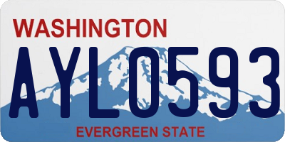 WA license plate AYL0593