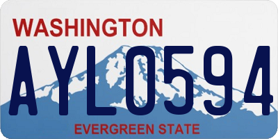 WA license plate AYL0594