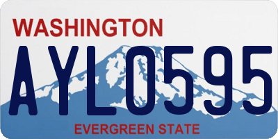 WA license plate AYL0595