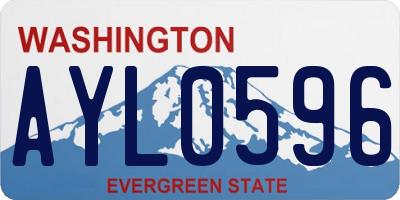 WA license plate AYL0596
