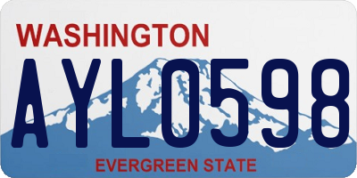 WA license plate AYL0598
