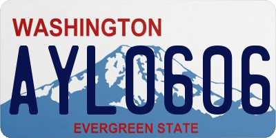 WA license plate AYL0606