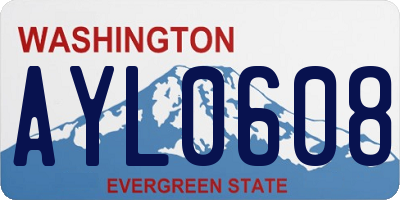 WA license plate AYL0608