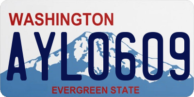WA license plate AYL0609