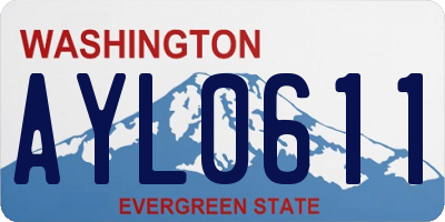 WA license plate AYL0611