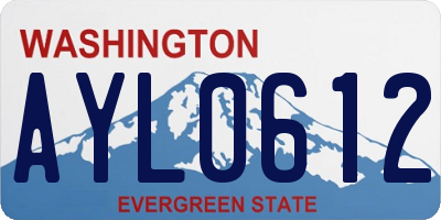 WA license plate AYL0612
