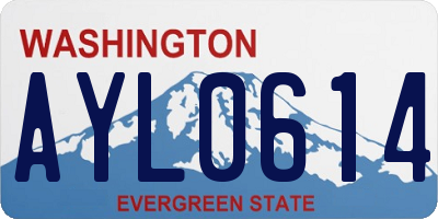 WA license plate AYL0614