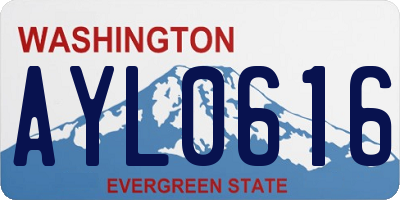 WA license plate AYL0616