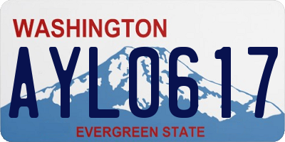 WA license plate AYL0617