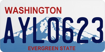 WA license plate AYL0623