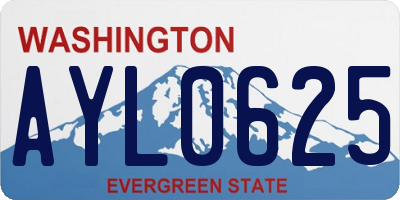 WA license plate AYL0625