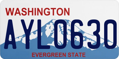 WA license plate AYL0630