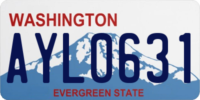 WA license plate AYL0631