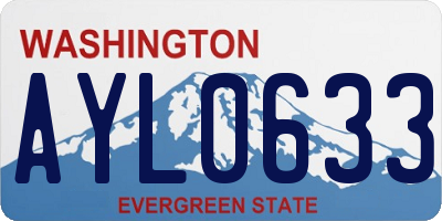 WA license plate AYL0633
